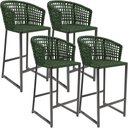 Ver imagem 1 de Kit 04 Banqueta Para Área Gourmet Cozinha Varanda Corda Náutica Porto D04 Verde - Lyam Decor
