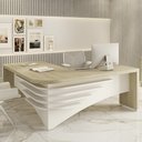 Ver imagem 2 de Mesa Diretor em L Lado Esquerdo 200x180cm Corp A06 Carvalho/branco - Mpozenato