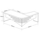 Ver imagem 4 de Mesa Diretor em L Lado Esquerdo 200x180cm Corp A06 Carvalho/branco - Mpozenato