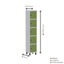 Ver imagem 2 de Roupeiro Aço Linha Light 5 Portas - GR301-5 Cinza-Verde Miró