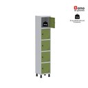 Ver imagem 5 de Roupeiro Aço Linha Light 5 Portas - GR301-5 Cinza-Verde Miró