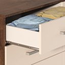 Ver imagem 4 de Comoda Gisele 4 Gavs 2 Portas Chocolate/off White