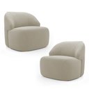 Ver imagem 1 de Kit 2 Poltronas Organica Decorativa Eloa Veludo Bege - Londrilar