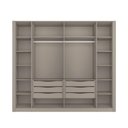 Ver imagem 3 de Guarda Roupa Casal 276cm com 6 Portas de Abrir 100% Mdf Cor:grigio