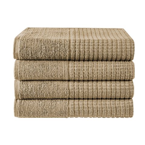 Kit 04 Toalhas de Banho Viena Marrom Claro