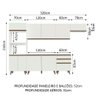 Armário de Cozinha Completa 320cm Branco Reims Madesa 01 - 4