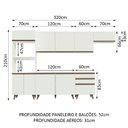 Ver imagem 4 de Armário de Cozinha Completa 320cm Branco Reims Madesa 01