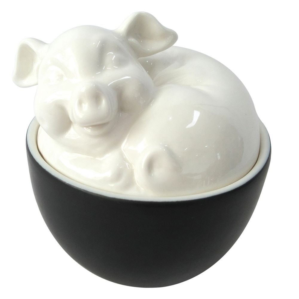 POTE DE PORCELANA PORCO 12CM X 12CM X 13CM BTC Decor - 1