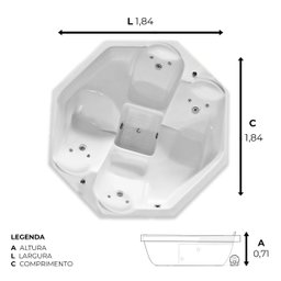 Spa Redondo Berlim com Hidro em Acrílico - 127v - 3