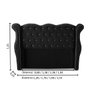 Cabeceira Cama Box King Size Estofada Luxo Madeira Safira:preto - 3