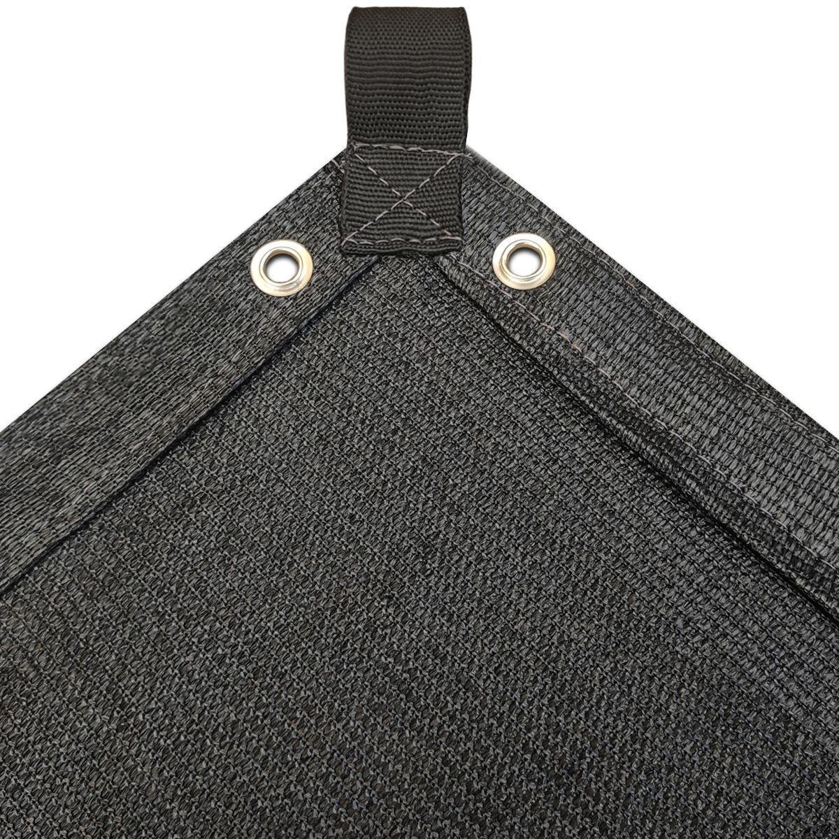Tela Tenda Tipo Shade Pergolado 90% Preto 5X2 Bainha Ilhós - 1