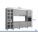 Ver imagem 3 de Cozinha Completa 6 Peças 15 Portas Allure CZ658 Gris Linea