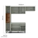 Ver imagem 4 de Cozinha Completa Koya 8 Portas 3 Gavetas 40250030 Verde Oliva - Politorno