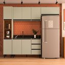 Ver imagem 1 de Cozinha Completa Koya 8 Portas 3 Gavetas 40250030 Verde Oliva - Politorno