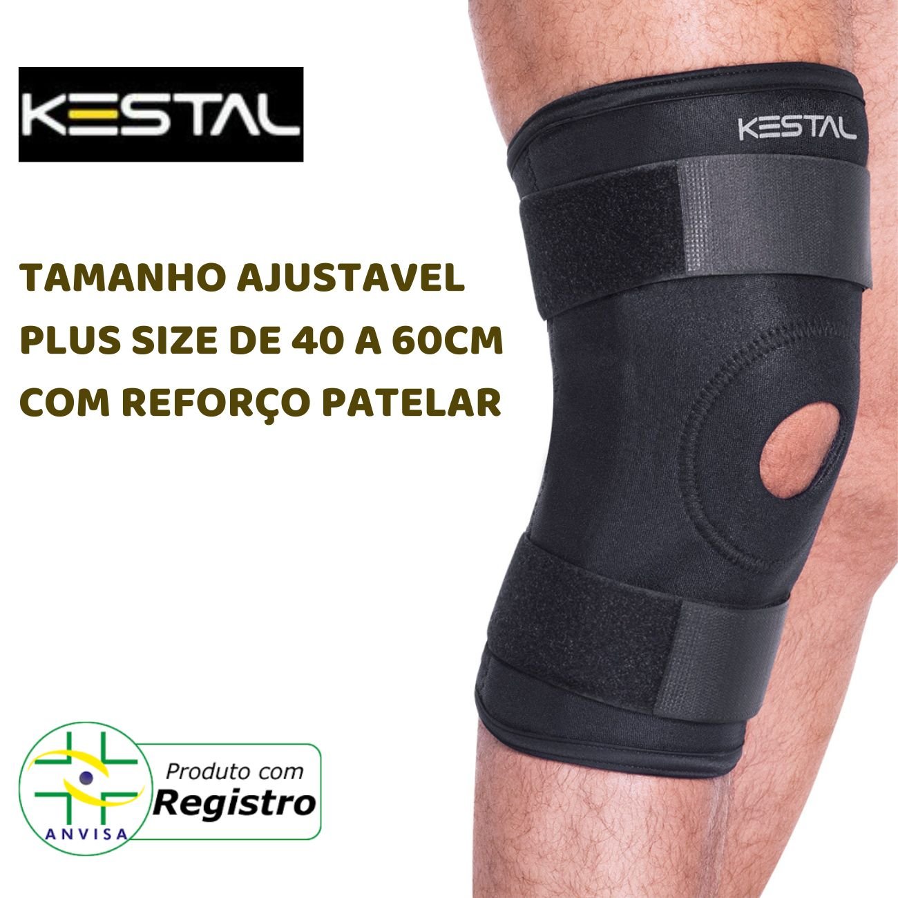 Joelheira Ortopédica Reforçada Ajustável Plus Kestal KSN067 - 2