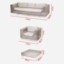 Ver imagem 4 de Jogo de Sofá Fúcsia Completo Areia com Branco