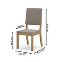 Ver imagem 3 de Mesa de Jantar 4 Lugares Orus Milla Nature/off White/marrom Amêndoa - Henn