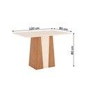 Ver imagem 4 de Mesa de Jantar 4 Lugares Orus Milla Nature/off White/marrom Amêndoa - Henn
