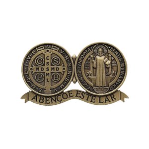 Medalhão Porta Medalha De São Bento Ouro Velho Canção nova 04.07643