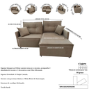 Ver imagem 6 de Sofa Cama Premiun (retratil/reclinavel sem caixa) Bege
