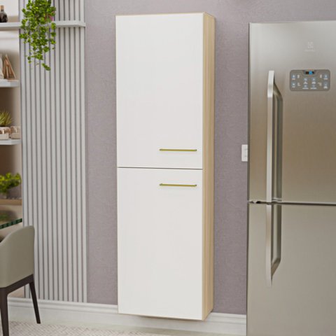 Paneleiro Modulado 2 Portas 15mm Cozinha Compacta - Dubai/branco