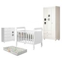 Ver imagem 1 de Quarto de Bebê Life com Berço Americano Soninho MDF Colchão Branco Tigus