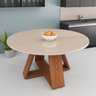 Mesa de Jantar Redonda 110cm com Vidro Laqueado Base em Mdf - 5