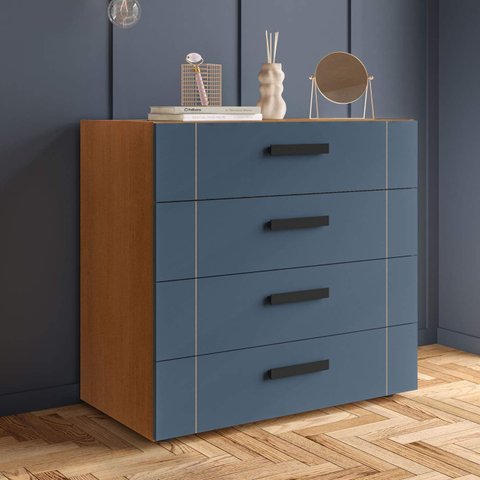 Cômoda Organizadora 90cm com 4 Gavetas 240841 Linha Lisboa Politorno Móveis