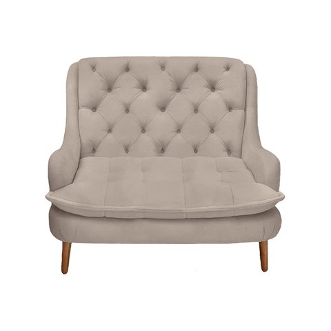 Namoradeira Lille Suede Bege Rosado - Dominic Decor