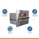 Ver imagem 5 de Churrasqueira Assador Gourmet Rotativa Elétrica Embutir 42x52cm Aço Inox Roast Smart 04 127v - Hope