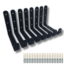 Ver imagem 1 de Kit 8 Suportes Tipo U Fixo de Parede Organização Estilo Gancho Multiuso Preto