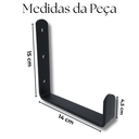 Ver imagem 2 de Kit 8 Suportes Tipo U Fixo de Parede Organização Estilo Gancho Multiuso Preto