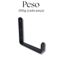 Ver imagem 5 de Kit 8 Suportes Tipo U Fixo de Parede Organização Estilo Gancho Multiuso Preto