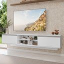 Ver imagem 3 de Rack Suspenso para Tv até 80 Polegadas 218 Cm 2 Portas Branco Glamy Madesa