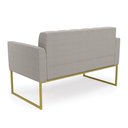 Ver imagem 4 de Sofá Namoradeira 2 Lugares Industrial Dourado Elisa Bouclê D03 - D'Rossi Cor Cinza