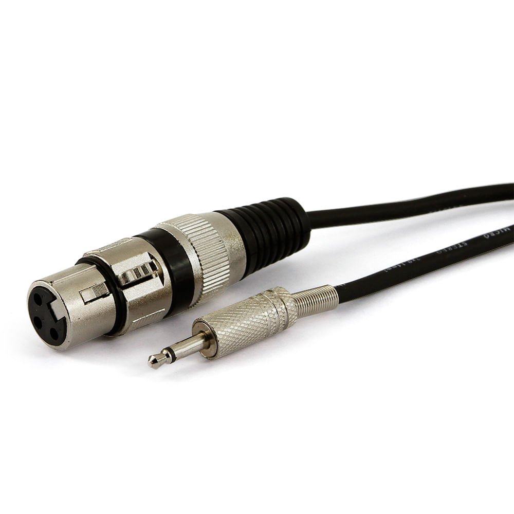 Cabo P2 Mono para Xlr Femea - 8 Metros