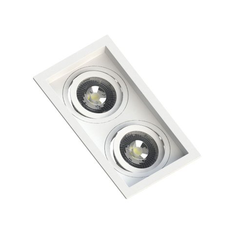 Spot de Embutir Duplo para Par20 Branco Recuado 13x23,5cm - Save Energy Se-330.2902