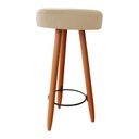 Ver imagem 2 de Kit Duas Banqueta Alta para Área Gourmet Balcão Pés Palito Courino Bege Eli Móveis e Decoração