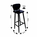Ver imagem 6 de Jogo Mesa Quadrada Alto 60 X 60 Cm para Cozinha Preto Harley 3 Lugares
