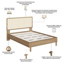 Ver imagem 5 de Cama Casal com Cabeceira Palhinha 138cm Moss A03 Hanover - Lyam Decor