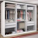 Ver imagem 4 de Closet Casal sem Portas 4 Gavetas Paris -Mt- Rei de Casa Branco