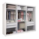 Ver imagem 1 de Closet Casal sem Portas 4 Gavetas Paris -Mt- Rei de Casa Branco
