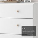 Ver imagem 7 de Cômoda 4 Gavetas 100% MDF com Pintura UV e Pés em Metal 95x89x45cm Branco Fosco