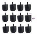 Ver imagem 6 de 12 Pés Jr 4 Cm P/ Cama Box Baú Queen King + 2 Chapas União