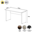 Ver imagem 3 de Mesa Retangular Escritório 120cm X 60cm Pé Painel F5 Office Cor:cinza