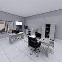 Ver imagem 1 de Mesa Retangular Escritório 120cm X 60cm Pé Painel F5 Office Cor:cinza