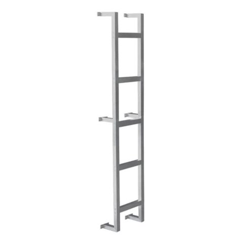 Escada Marinheiro em Alumínio 170 Cm X 40 Cm com 5 Degraus Kazan Alumínio