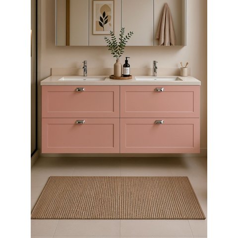 Gabinete para Banheiro 160cm Retro MDF Rosa Milano - On Móveis