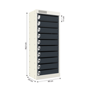 Ver imagem 4 de Armário de Aço para Correspondência 10 Portas - Nk 1717 Nilko Armários Cinza Vulcan Chave Padrão