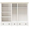 Guarda-Roupa Casal 5 Portas 3 Gavetas Branco/Carvalho - 3